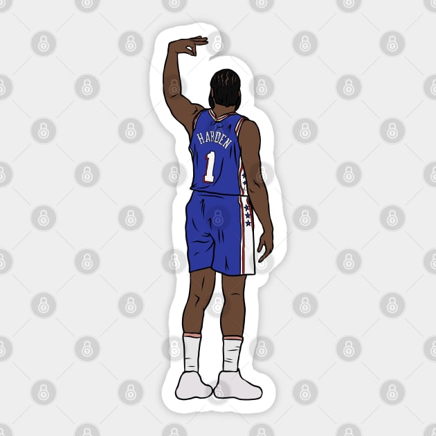 James Harden 3 Point Celebration Sticker by rattraptees